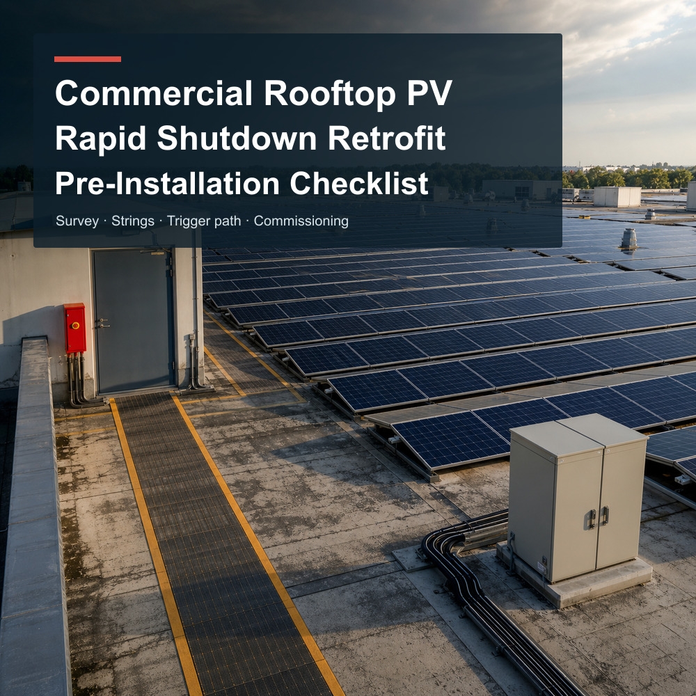 Commerciale Rooftop PV Rapid Shutdown Retrofit Pre-installazione Checklist